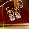 Boucles d'oreilles créoles Juwang exquis papillon minimaliste Non percé brillant haut Zircon pour les femmes charme romantique bijoux de luxe