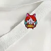 Broscher spel manga anime youkai titta på jibanyan emalj pin tecknad brosch dekoration väska stift unisex smycken