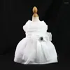 Ropa para perros Bowknot Vestido de novia Mascota Primavera Ropa de verano Princesa Falda romántica para Teddy Chihuahua Ropa