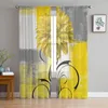 Gordijngele grijze abstracte kunsttextuur tule in pure gordijnen voor woonkamer slaapkamer keuken raambehandeling chiffon blinds