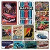 Vintage Garage Parete Pittura Decorativa in Metallo Rustico Man Cave Car Club Decor Piastra in Metallo Shabby Chic Ferro Poster Segni 20 cm x 30 cm Woo