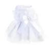 Ropa para perros Bowknot Vestido de novia Mascota Primavera Ropa de verano Princesa Falda romántica para Teddy Chihuahua Ropa