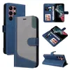 Wallet Phone Cases for Samsung Galaxy S22 S21 S20 Note20 Ultra Note10 Plus Multi Color Splicing PU Leather Cover Case with Photo Frame and Card Slots
