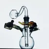 미니 유리 오일 버너 물 담뱃대 물 파이프 인라인 매트릭스 퍼크 10mm 공동 Recycler Dab Rig 벌집 재 포수