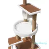 Scratchers Pet Cat Tree House Condo Multi-Level Cat Toys Griffoir pour bois