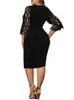 Plus Size Dresses 5xl Cocktail Club Evening Party Dress Women Office Lady Patchwork Midi Ladies Wedding Outfits A30