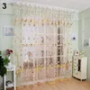 Curtain Practical Tulip Flowers Tulle For Kitchen Living Room Sheer Curtains Home Decoration Window Treatments Voile Panel Drapes