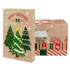 Boîtes d'emballage cadeau Boîte de Noël Xmasshirt Presentlids Emballage de friandises Grand sac de vacances Porte-goodies Kraft Vêtements de fête Petit