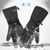 Five Fingers Gloves Heated Motorcycle Winter Warm Lithium Battery Non-slip Skiing Leather Waterproof Rechargeable 221110