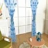 Rideau 100x200cm Sheer Tournesol Tube Panneau Diviseur Valance Drapé Tulle Fenêtre Rideaux Pour Salon Chambre