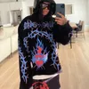 Erkek Hoodies 2022 Sonbahar Kış Hip Hop Gündelik Gotik Mektup Baskılı Zip Up Hoodie Street Giyim Kadınları Y2K Ceketler hırka sweatshirt