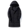 Men's Down Parkas Winter Jacket Korean Version Medium and Long Warm Thick Slim Fit White Duck Parka Windproof 221110