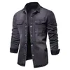 Vestes pour hommes Denim manteau décontracté mode poche printemps automne manches longues jean lavé haut