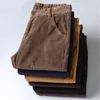 Men's Pants 6 Color Men's Corduroy Casual 2022 Autumn Winter Style Business Fashion Stretch Regular Fit Trousers Male Clothes