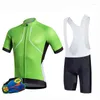 Set di corse Abito da bicicletta a colori solidi maglia ciclistica per maniche corte maschili e abiti da mountain bike per mountain bike