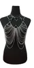 Bras Couro Sexy Sutiã Arnês Rave Sliver Body Chain Crop Top Trajes Musical Festival Stage Outfits Engrenagem