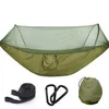 Hamacs 1-2 personnes en plein air moustiquaire Parachute hamac Camping suspendu lit de couchage balançoire Portable Double Hamac SY-017