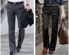 Heren jeans herenpak broek uitlopende man mannelijke zomer rechte Britse vrijetijdsvrije voeten broek formeel voor mannen