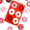 Silicone Donut Pan 6 Cavidade Donuts Moldes de assader