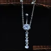 Buikkettingen Wasit Bell Chain Crystal Body Sieraden Roestvrij Staal Strass Navel Button Piercing Dangle Rings Voor Vrouwen Gift Drop Dhxeo