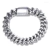 Link Bracelets HipHop Miami Cuban Chain Diamond Prong 12MM Chunky Chain/Cuban Bracelet