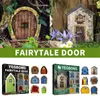 Decorazioni da giardino 6 pezzi Miniature Fairy Gnome Porta Figurine Elfo Casa per cortile Arte Albero Scultura Statue Decor Outdoor