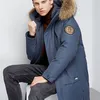 Parkas de plumón para hombre -30 grados Cuello de piel grande Chaqueta de pato blanco Hombres Grueso Invierno Masculino Parka cálido A prueba de viento Bolsillos de calidad superior 221110