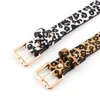 Belts Sexy Female Luxury Belt Cummerbund Women Horsehair With Leopard Pattern Rose Gold Metal Buckle Pu Fashion