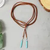 Pendant Necklaces Bohemian Turquoise Long Choker For Women Silver Earrings