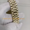 2 estilo na caixa relógio masculino ouro 18kt data 40mm champanhe diamante mostrador pulseira ásia 2813 movimento relógios mecânicos automáticos masculinos relógios de pulso