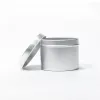 100 ML or argent vide étain pot en aluminium bougie pots avec couvercle en métal crème pots cadeau emballage bouteille de stockage conteneur