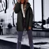 女性のベスト女性カジュアルソリッドコートダウンコットンパッド付きジャケットフード付きベストジッパーポケットルーズロングスリーブ貨物