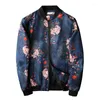 Jackets masculinos Floral Luxury Print Bomber Bomber Men 2023 Royal casual casual Roupas de rua de rua de rua de rua de alta qualidade