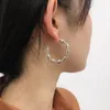 Hoop Earrings Lalynnly Fashion For Women Simple Round Gold Silver Color Earring Party Wedding Jewelry Accessories Gifts E9315