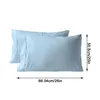 Taie d'oreiller housse confortable taie d'oreiller pour literie lisse maison blanc noir gris kaki bleu ciel rose ruban