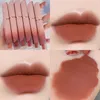 Lucidalabbra 6 colori velluto opaco nudo consistenza morbida nebbia impermeabile resa cromatica di lunga durata rossetto liquido cosmetici coreani