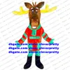 Reindeer Moose Elk Mascot Costume Wapiti Caribou Alces Deer Adult Cartoon Character Shop Celebration Grand Opening zx928