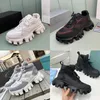 Mens Cloudbust Thunder Sneakers Dam Stickad Tyg Sko Låg Topp Hög Topp Plattform Skor Lätt gummisula 3D Trainers Löparskor Stor storlek Nya färger med box NO338