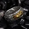 Chinese Feng Shui Pixiu Ring Silver Plated Copper Coins Adjustable Rings for Women Men Amulet Wealth Lucky Jewelry Birthday Gift199L