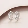 2022 Nya modehopp￶rh￤ngen Trendiga Clear Zircon Geometric Chain Earring for Women Ear Pierced Wedding Party Jewelry Gift Pendientes Toppkvalitet