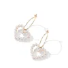 Korean Charm temperament love earrings women's new fashion pearl women's personality ear rings versatile