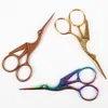 Other 1pcs Colorful Stainless Steel Antique Scissors European Classic Craft Sewing Handicraft Scissor DIY Tools 221111