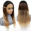Pelucas de cabello humano de encaje transparente HD 4x4 de colores, peluca con cierre liso marrón ombré para mujeres, Remy Rubio prearrancado