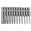 Uhrenreparatursätze, 11/12-teilig, manipulationssicher, Sicherheitsbohrer-Set, Torx-Schraubendreher, Flachkopf, 1/4 Zoll Sechskant