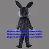 Gray Easter Bunny Osterhase Rabbit Hare Mascot Costume Dorosły Cartoon Postacie strój Pobrąż za śluczenie nowy styl Nowy zx714