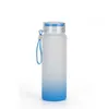 Sublimation Water Bottle 500ml Frosted Glass Water Bottles Gradient Blank Tumbler Drink Ware Cups In Stock ss1111