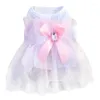 Ropa para perros Bowknot Vestido de novia Mascota Primavera Ropa de verano Princesa Falda romántica para Teddy Chihuahua Ropa