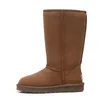 Botas quentes clássicas australianas para mulheres mini neve Bota curta respirável sapatos leves Moda de couro genuíno outono inverno fivela original com caixa tamanho 35-42