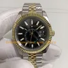 6 Style 2022 New Model Mens Automatic Watch With Box Men's 42mm Black Dial Yellow Gold Bracelet Asia 2813 Movement Mechanical Watches Wristwatches