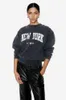 University Los Angeles Sweatshirt Washed Black Women Designer Sweater Pullover Hoodie